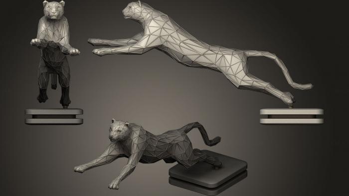 Figurines lions tigers sphinxes (STKL_0006) 3D model for CNC machine